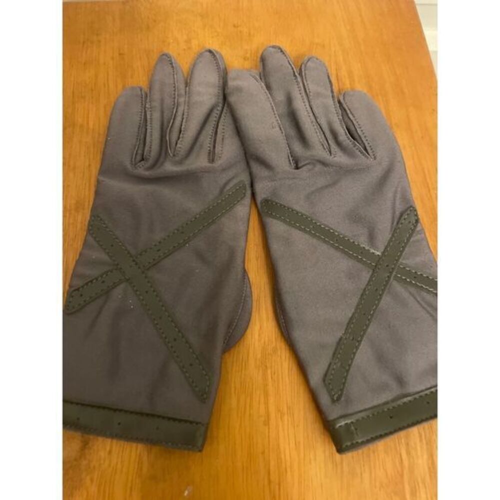 Vintage driving gloves gray  size M leather palms‎